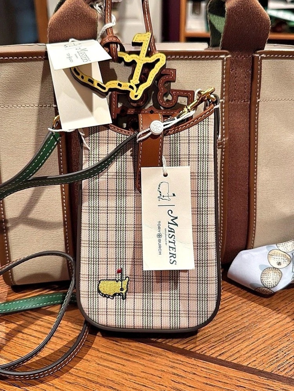 Dooney & Bourke Plaid Shoulder Bag in Brown & Beige NWT